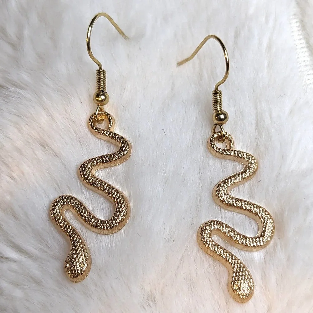 Snake Charm Gold Earrings
